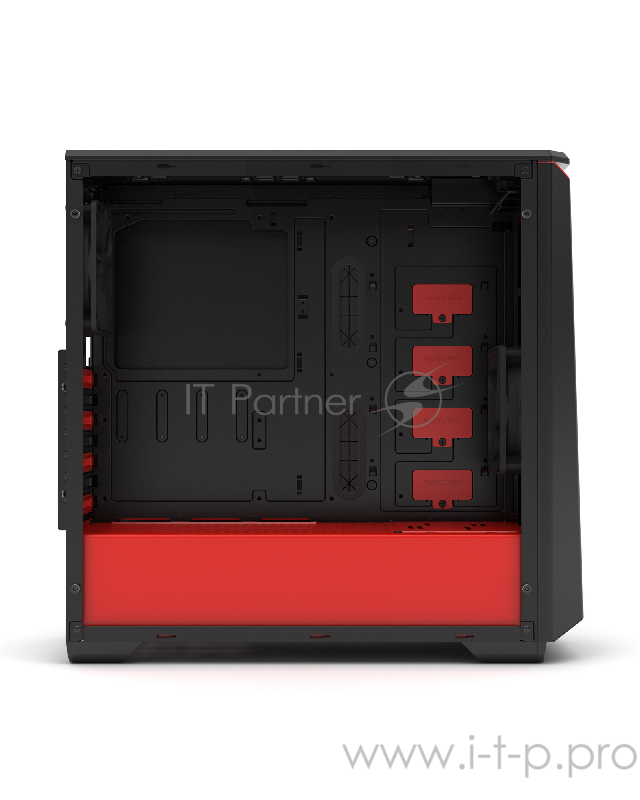 Корпус PHANTEKS Eclipse P400, Black-Red, RGB LED иллюминация, боковая панель Tempered Glass, Mid-Tower