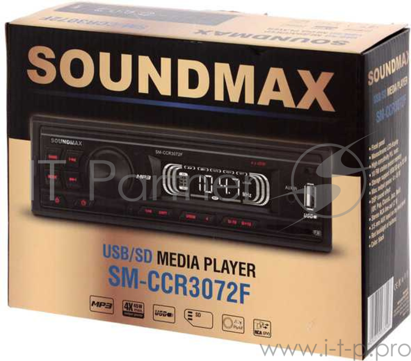 Автомагнитола Soundmax SM-CCR3072F 1DIN 4x45Вт