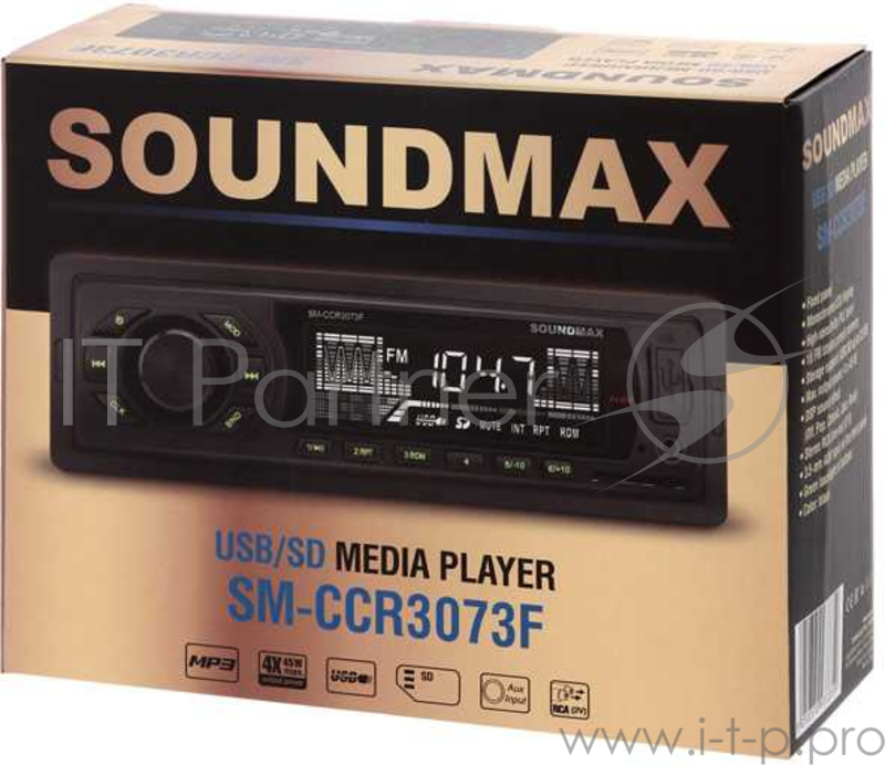 Автомагнитола Soundmax SM-CCR3073F 1DIN 4x45Вт