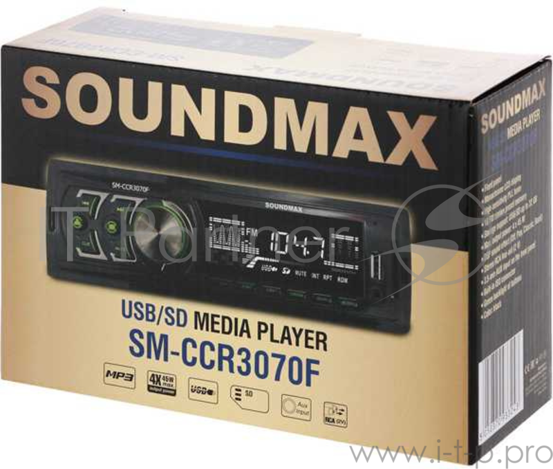 Автомагнитола Soundmax SM-CCR3070F 1DIN 4x45Вт