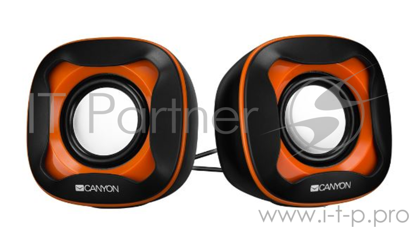 Колонки CANYON CNS-CSP202BO Black/Orange (3Вx2,USB 2.0)