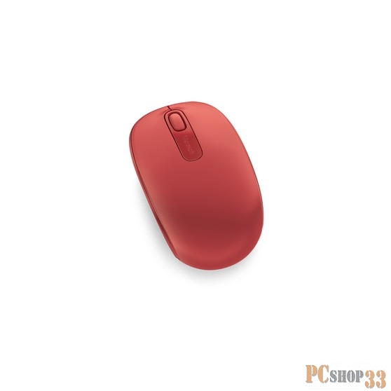 Оптическая мышь Microsoft Wireless Mobile Mouse 1850 U7Z-00034, беспров., 2кн.+скр., красный (USB)