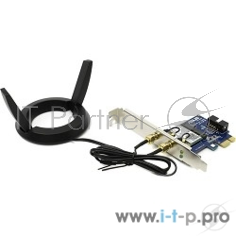 Беспроводная сетевая карта ASUS PCE-AC55BT PCI-E Adapter AC1200, Bluetooth 4.0, 2x ext Antenna