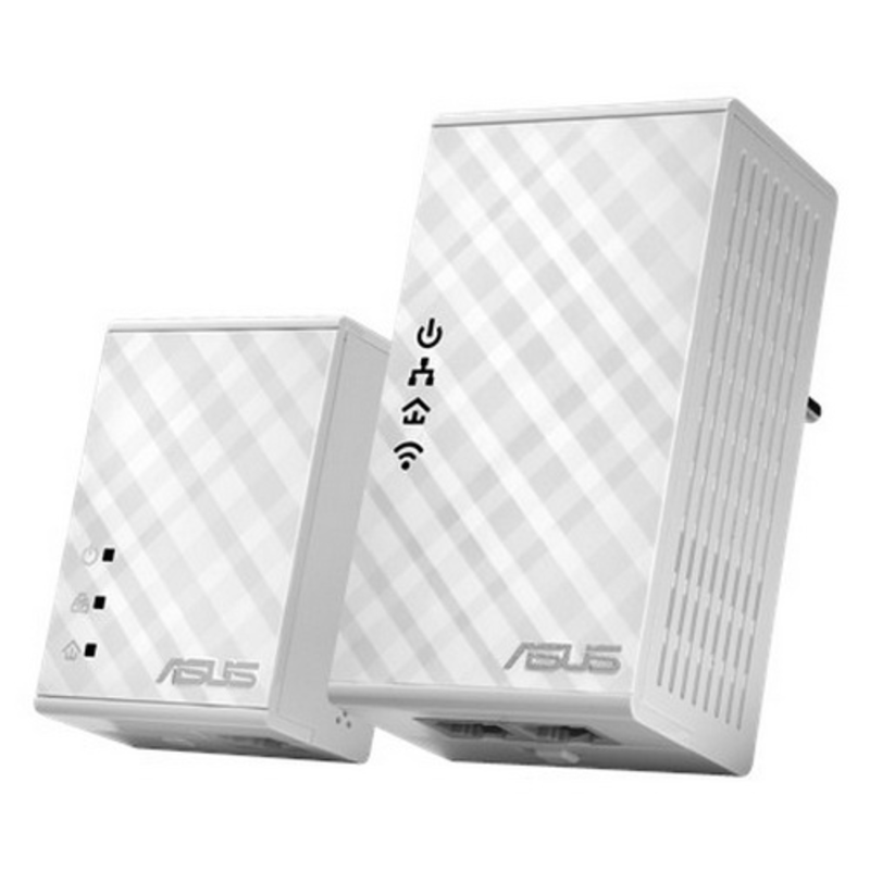 Адаптер Powerline ASUS PL-N12/PL-E41 Комплект WiFi Powerline адаптеров HomePlug® AV 500Mbps, 802.11n 300Mbps