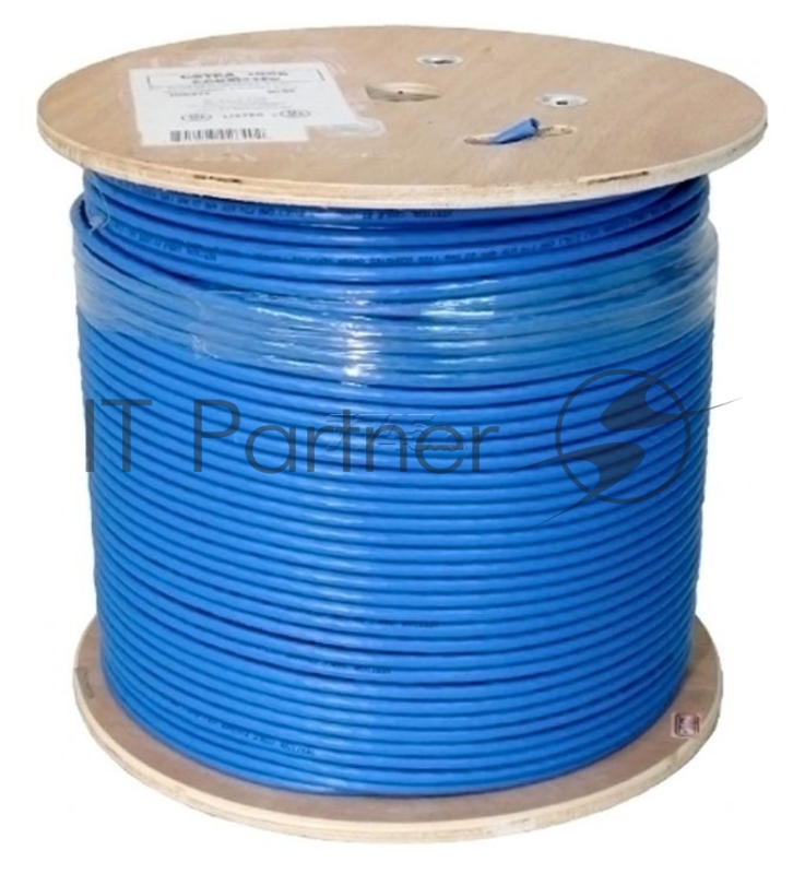 Кабель информационный Lanmaster LAN-6AFTP-BL кат.6А F/UTP общий экран 4X2X23AWG PVC внутренний 305м синий