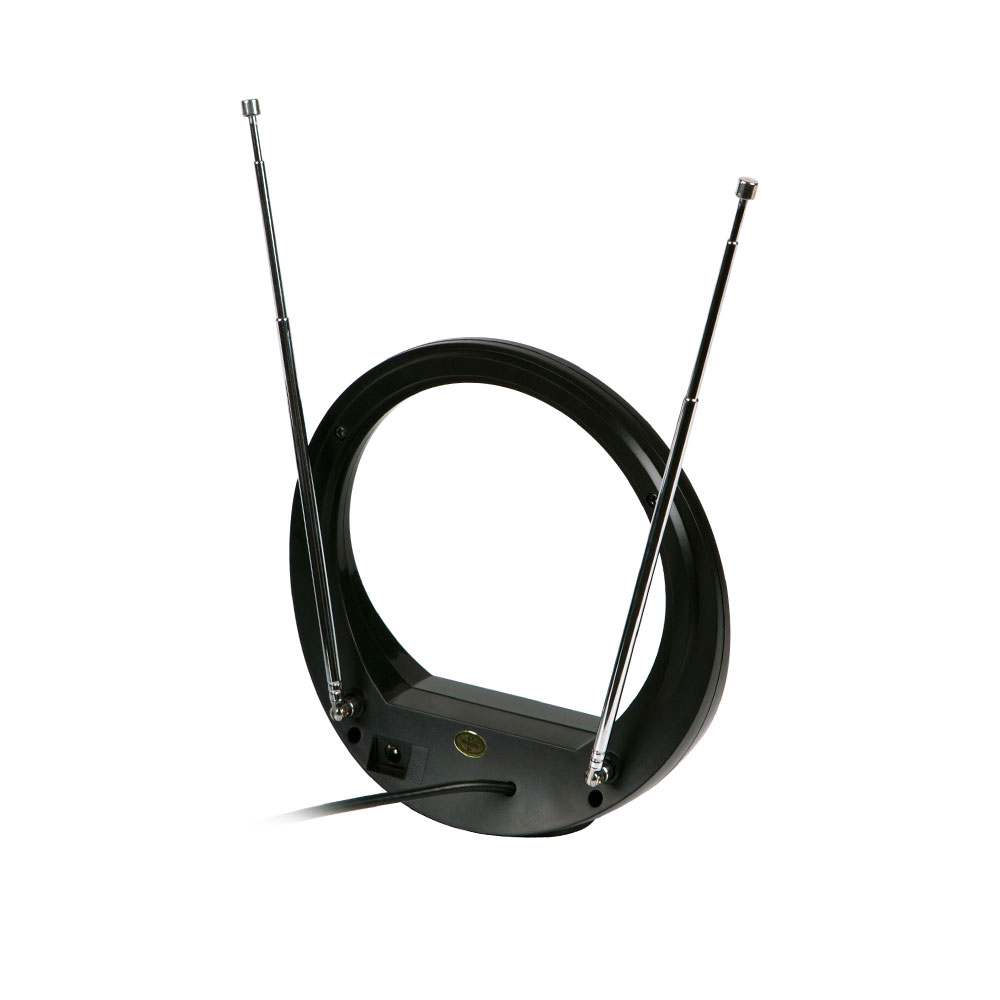 Телевизионная антенна Kromax TV FLAT-02 black Комн. акт. антенна, VHF: 87,5-230 МГц, UHF: 470-860 МГц, коэф. ус 30dB питание: от приемника