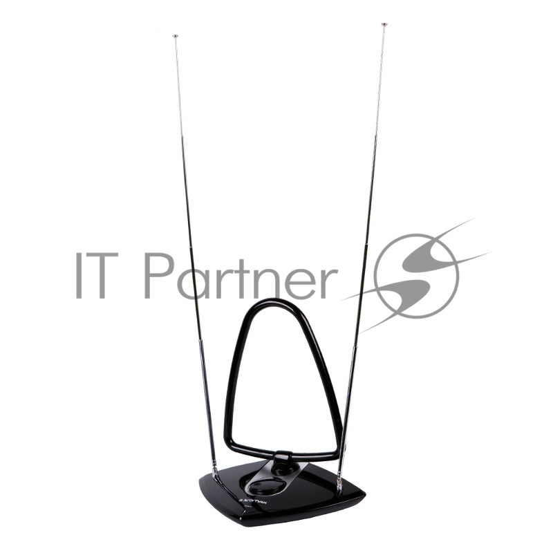 Телевизионная антенна Kromax TV FLAT-06 black Комн. акт. антенна, VHF: 87,5-230 МГц, UHF: 470-860 МГц, коэф. ус 30dB питание: адапт. в комплекте