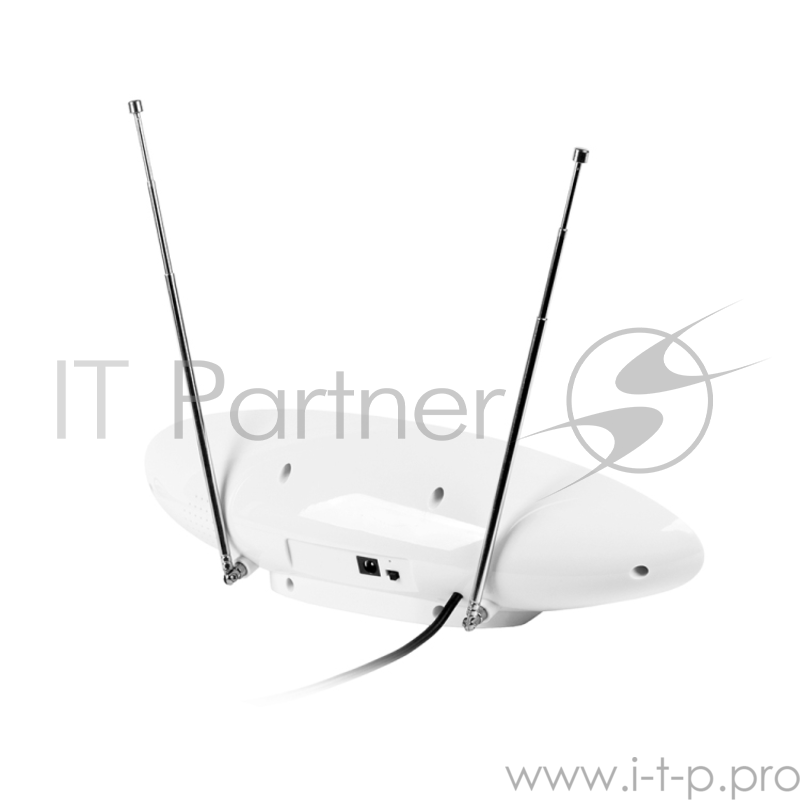 Телевизионная антенна Kromax TV FLAT-04 black Комн. акт. антенна, VHF: 87,5-230 МГц, UHF: 470-860 МГц, коэф. ус 28dB питание: адапт. в комплекте