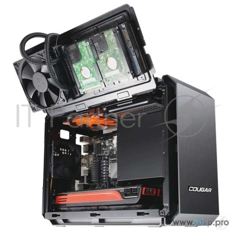 Корпус Cougar QBX Корпус QBX, без БП, чёрный, Mini-ITX