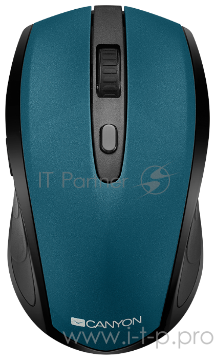 Мышь беспроводная CANYON <CNS-CMSW08G> : (BT/ 2.4GHz), 2.4 GHz / USB 2.0 приемник, dpi 800/1200/1600, матово-зеленая