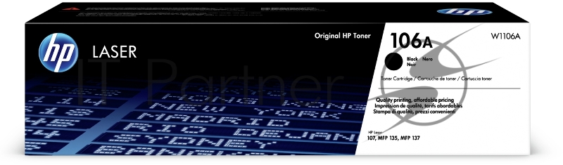 Тонер-картридж HP 106A Black Original Laser Toner Cartridge