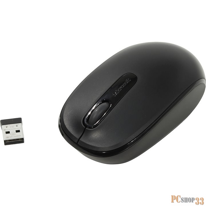 Оптическая мышь Microsoft Wireless Mobile Mouse 1850 7MM-00002, беспров., 2кн.+скр., черный (USB)