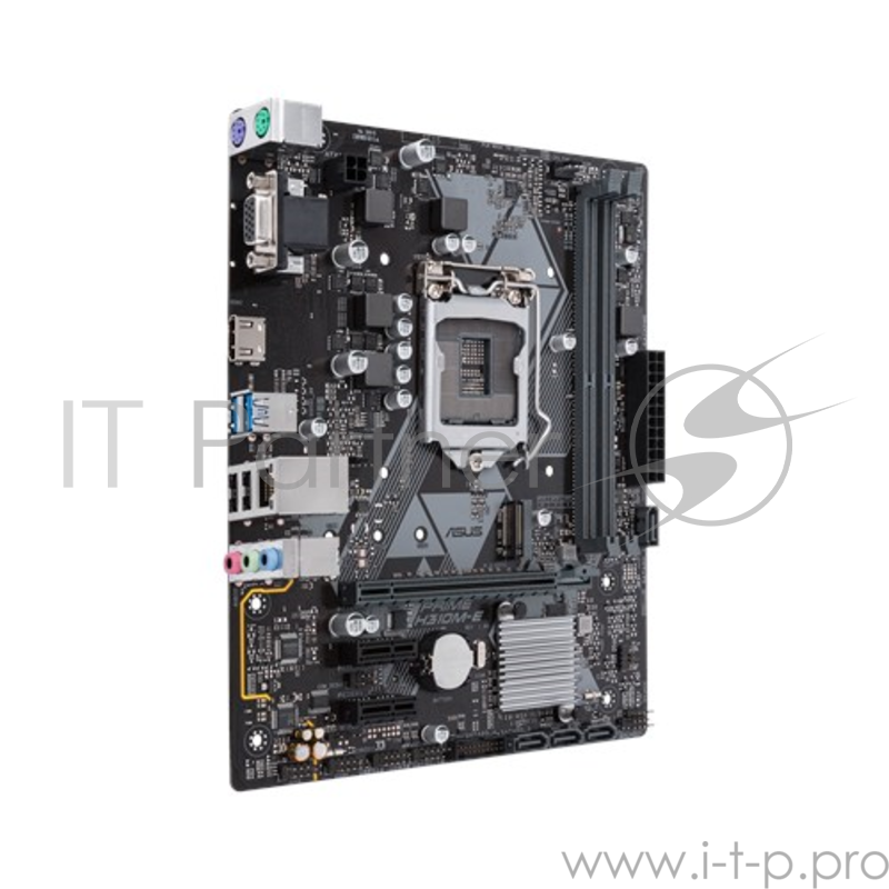 Материнская плата ASUS PRIME H310M-E/CSM, LGA1151, H310, 2*DDR4, D-Sub+HDMI, SATA3, Audio, Gb LAN, USB 3.1*4, USB 2.0*6, COM*1 header (w/o cable), mATX 90MB0X90-M0EAYC