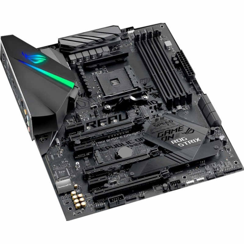 Материнская плата Asus ROG STRIX B450-E GAMING Soc-AM4 AMD B450 4xDDR4 ATX AC`97 8ch(7.1) GbLAN RAID+HDMI+DP
