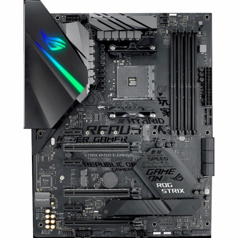 Материнская плата Asus ROG STRIX B450-E GAMING Soc-AM4 AMD B450 4xDDR4 ATX AC`97 8ch(7.1) GbLAN RAID+HDMI+DP