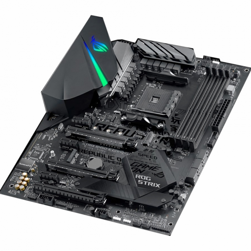 Материнская плата Asus ROG STRIX B450-E GAMING Soc-AM4 AMD B450 4xDDR4 ATX AC`97 8ch(7.1) GbLAN RAID+HDMI+DP