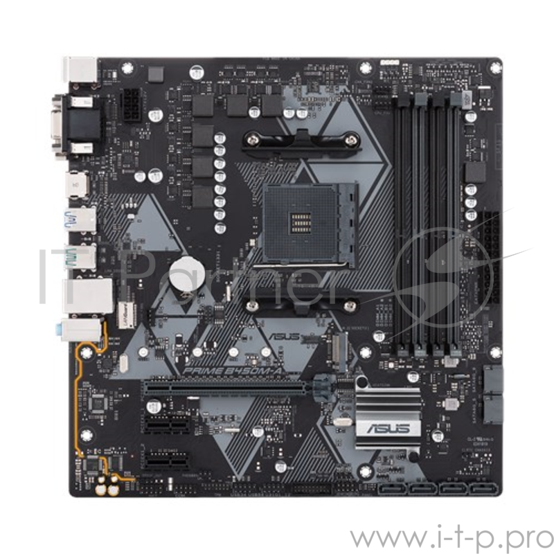 Материнская плата ASUS PRIME B450M-A/CSM, Socket AM4, B450, 2*DDR4, D-Sub+DVI+HDMI, SATA3 + RAID, Audio, Gb LAN, USB 3.1*8, USB 2.0*4, COM*1 header (w/o cable), mATX 90MB0YR0-M0EAYC