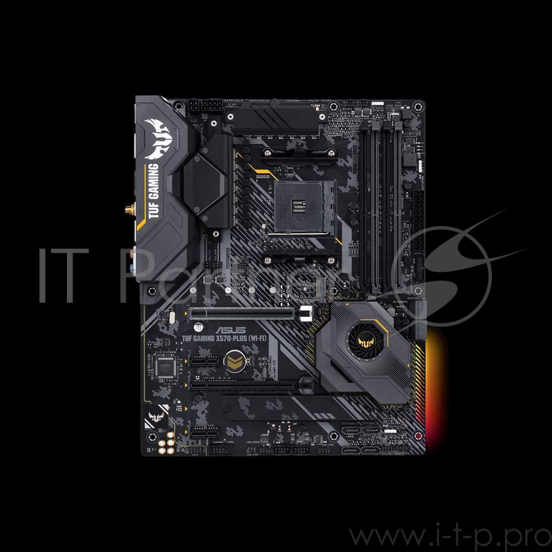 Материнская плата Asus TUF GAMING X570-PLUS (WI-FI) Soc-AM4 AMD X570 4xDDR4 ATX AC`97 8ch(7.1) GbLAN RAID+HDMI+DP