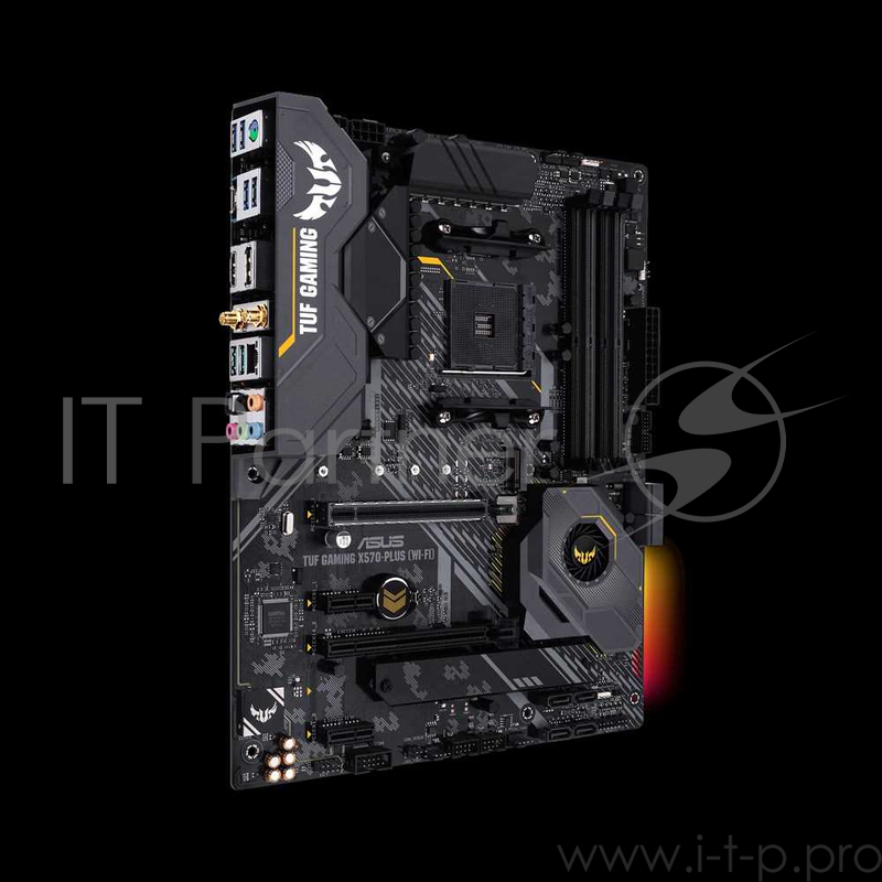 Материнская плата Asus TUF GAMING X570-PLUS (WI-FI) Soc-AM4 AMD X570 4xDDR4 ATX AC`97 8ch(7.1) GbLAN RAID+HDMI+DP