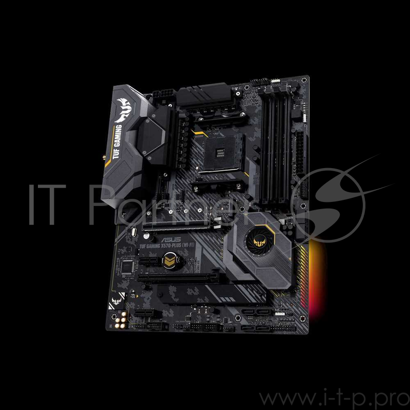 Материнская плата Asus TUF GAMING X570-PLUS (WI-FI) Soc-AM4 AMD X570 4xDDR4 ATX AC`97 8ch(7.1) GbLAN RAID+HDMI+DP