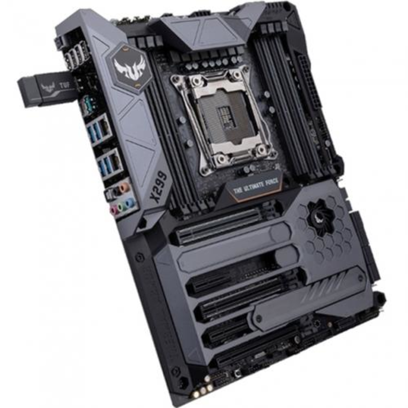 Мат. плата ASUS TUF X299 MARK 1 <S2066, iX299, 4*DDR4, 3*PCIe 3.0x16, 3PCIe 3.0x1, SATA3, Vlan, HDMI, DP, 2xUSB3.0, ATX, Retail>