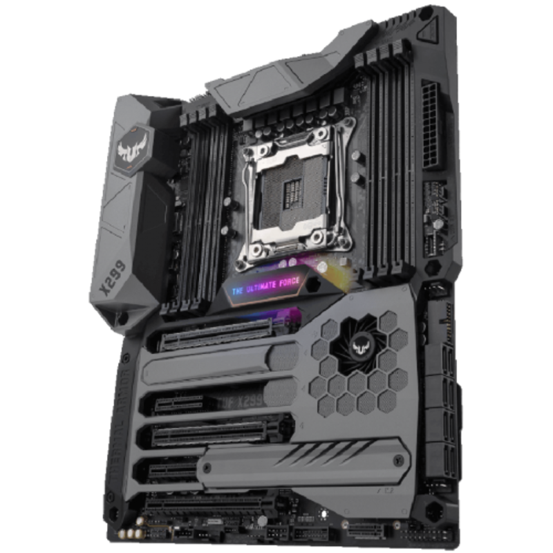 Мат. плата ASUS TUF X299 MARK 1 <S2066, iX299, 4*DDR4, 3*PCIe 3.0x16, 3PCIe 3.0x1, SATA3, Vlan, HDMI, DP, 2xUSB3.0, ATX, Retail>