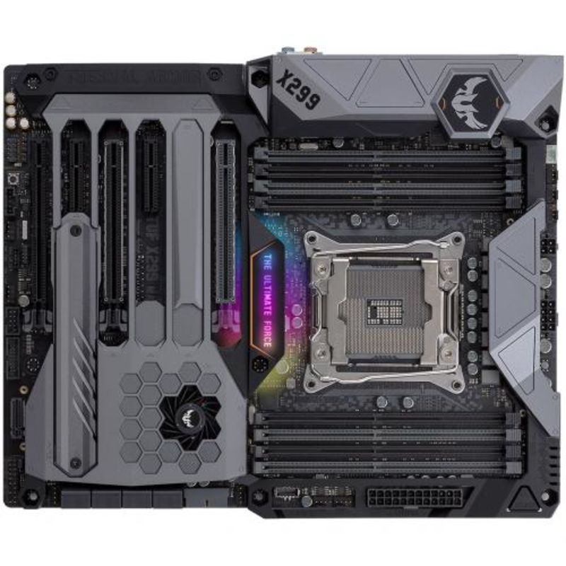 Мат. плата ASUS TUF X299 MARK 1 <S2066, iX299, 4*DDR4, 3*PCIe 3.0x16, 3PCIe 3.0x1, SATA3, Vlan, HDMI, DP, 2xUSB3.0, ATX, Retail>