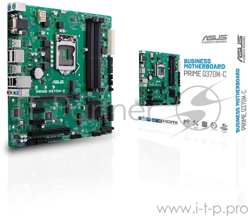 Материнская плата Asus PRIME Q370M-C Soc-1151v2 Intel Q370 4xDDR4 mATX AC`97 8ch(7.1) GbLAN RAID+VGA+HDMI+DP