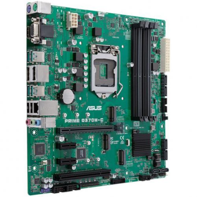 Материнская плата Asus PRIME Q370M-C Soc-1151v2 Intel Q370 4xDDR4 mATX AC`97 8ch(7.1) GbLAN RAID+VGA+HDMI+DP