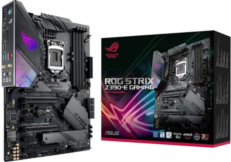 Материнская плата Asus ROG STRIX Z390-E GAMING Soc-1151v2 Intel Z390 4xDDR4 ATX AC`97 8ch(7.1) GbLAN RAID+HDMI+DP