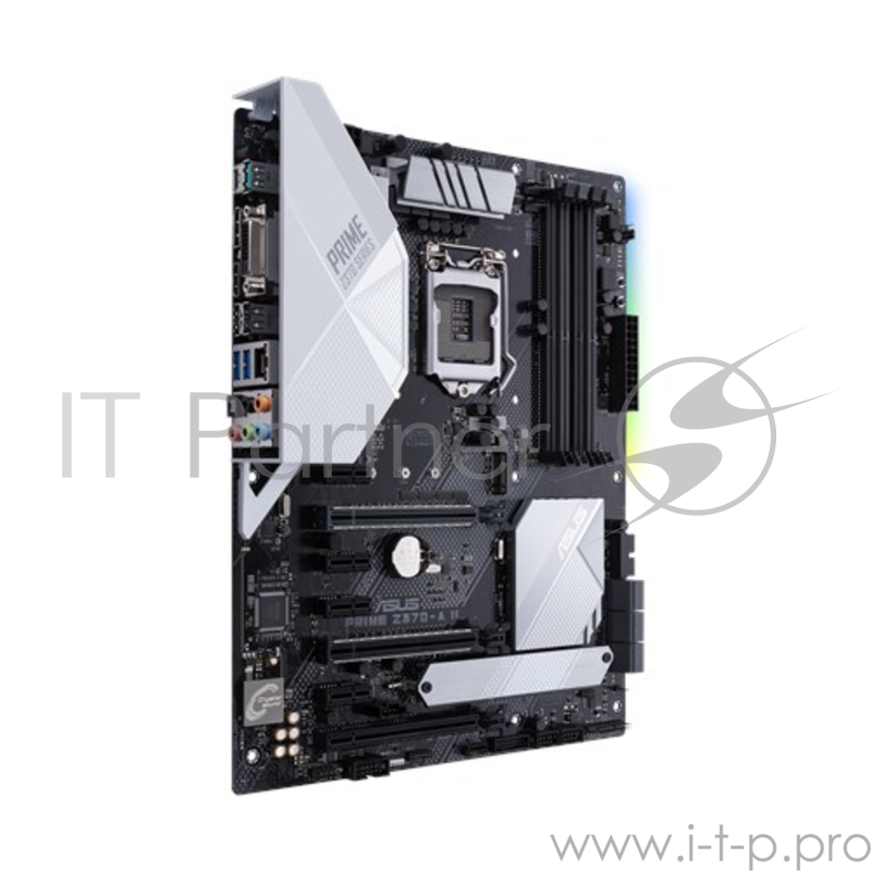 Материнская плата ASUS <PRIME Z370-A II> LGA1151 v2 чипсет Intel Z370 4 слота DDR4 DIMM, 2133-4000 МГц поддержка SLI/CrossFireX разъемы SATA: 6 Гбит/с - 6