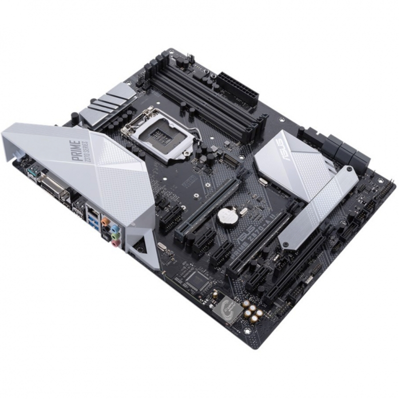 Материнская плата ASUS <PRIME Z370-A II> LGA1151 v2 чипсет Intel Z370 4 слота DDR4 DIMM, 2133-4000 МГц поддержка SLI/CrossFireX разъемы SATA: 6 Гбит/с - 6