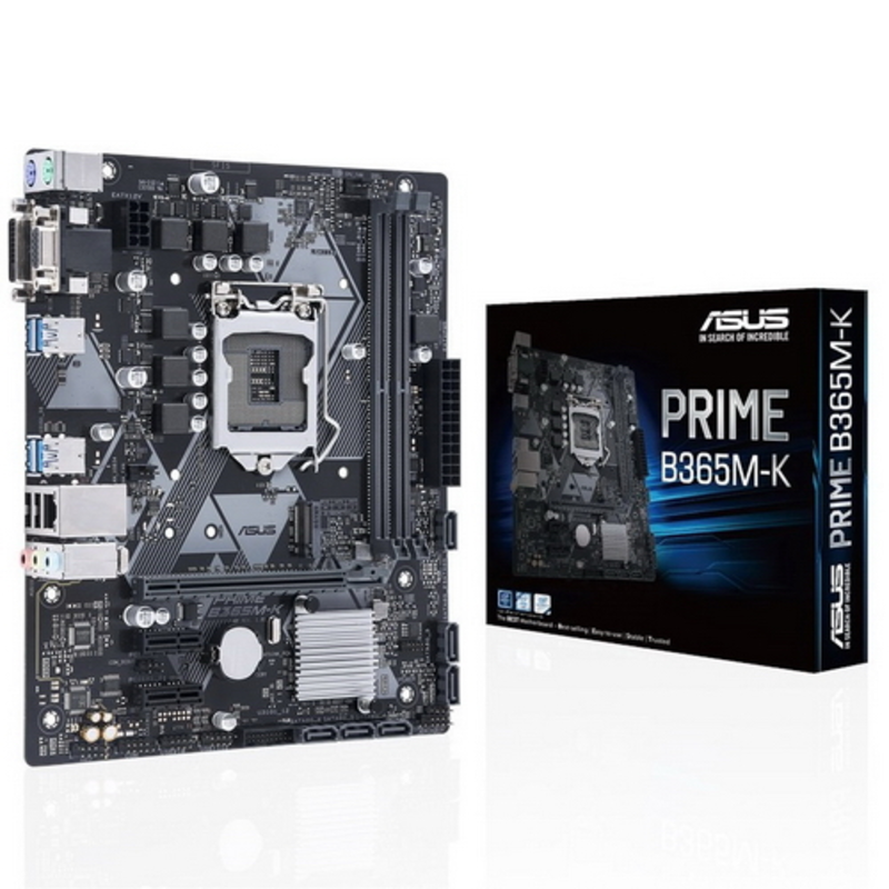 Материнская плата Asus PRIME B365M-K Soc-1151v2 Intel B365 2xDDR4 mATX AC`97 8ch(7.1) GbLAN+VGA+DVI