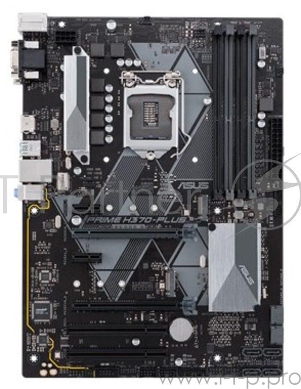 Материнская плата ASUS PRIME H370-PLUS/CSM, LGA1151, H370, 4*DDR4, D-Sub+DVI+HDMI, CrossFireX, SATA3 + RAID, Audio, Gb LAN, USB 3.1*8, USB 2.0*6, COM*1 header (w/o cable), ATX 90MB0WA0-M0EAYC