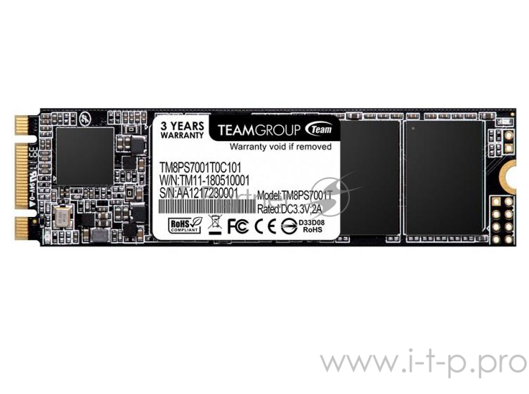 SSD жесткий диск M.2 2280 1TB TM8PS7001T0C101 TEAM