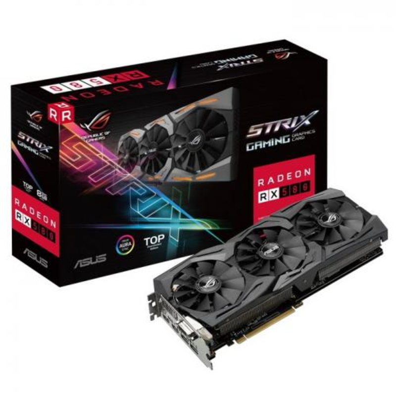Видеокарта ROG-STRIX-RX580-T8G-GAMING , RTL {5}