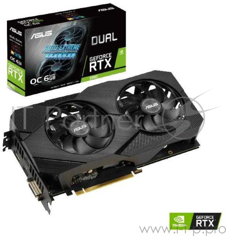 Видеокарта Asus PCI-E DUAL-RTX2060-O6G-EVO nVidia GeForce RTX 2060 6144Mb 192bit GDDR6 1365/14000 DVIx1/HDMIx2/DPx1/HDCP Ret