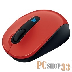 Оптическая мышь Microsoft Sculpt Mobile Mouse 43U-00026, беспров., 3кн.+скр., черно-красный (USB)