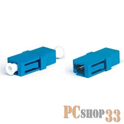 Монтажное оборудование Hyperline LC-LC-SM Проходной адаптер LC-LC, SM (для одномодового кабеля), корпус пластмассовый, simplex, (синий)