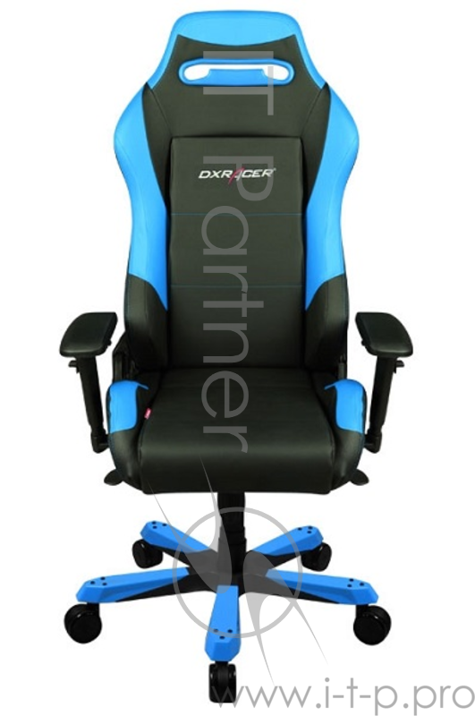 Компьютерное кресло игровое Iron series OH/IS11/NB цвет черный с голубыми вставками нагрузка 200 кг