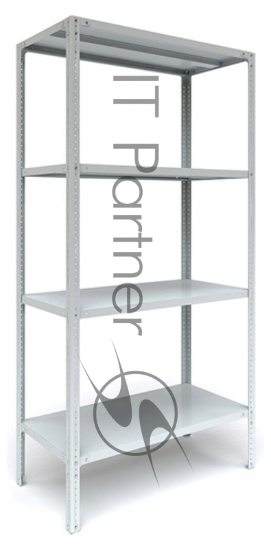 Стеллаж MS 185/100х40/4 (Размеры внешние (ВхШхГ) 1850х1000х400 мм, 4 полки, с единой стойкой) [S2419