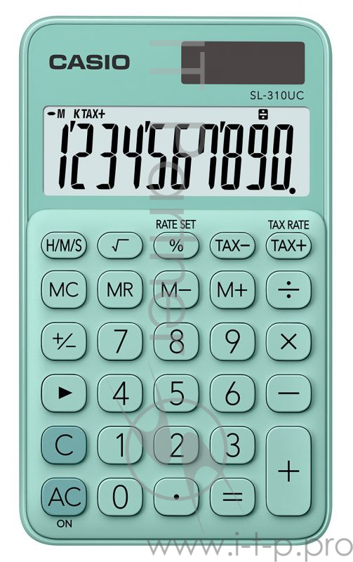 Калькулятор карманный Casio SL-310UC-GN-S-EC зеленый 10-разр.
