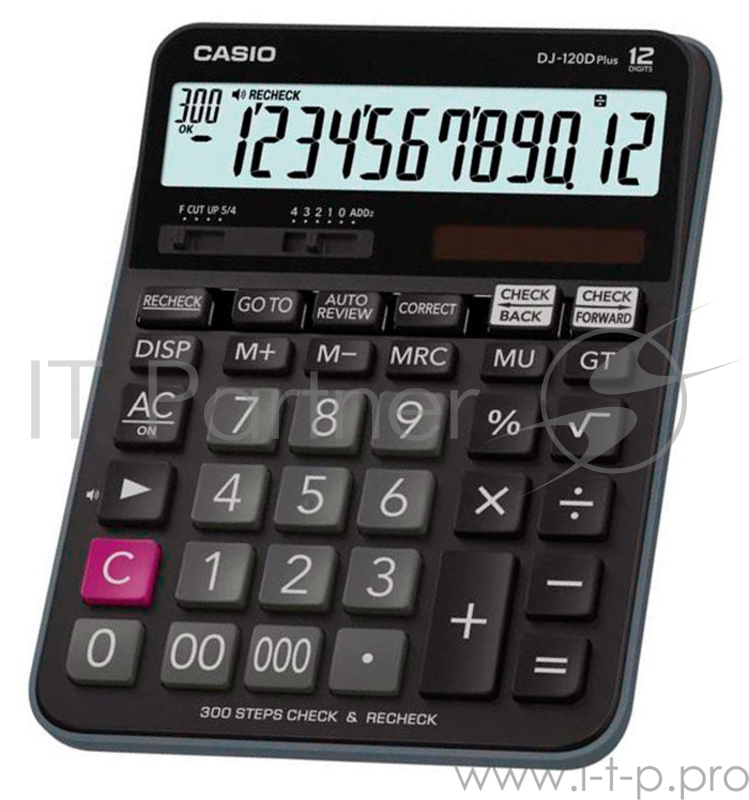 Калькулятор настольный Casio DJ-120D PLUS черный 12-разр.