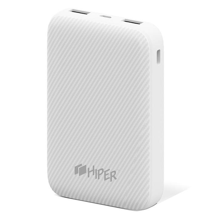 Мобильный аккумулятор Hiper SPX10000 Li-Pol 10000mAh 3A+3A+2A белый 2xUSB
