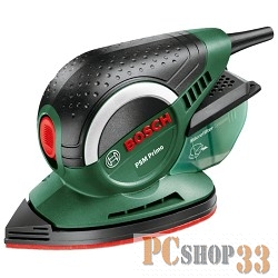 Шлифовальная машина Bosch PSM Primo Мультишлифмашина 06033B8020 {Мощность - 50 Вт рабочая поверхность(треугольная) - 93 см2 вес- 0,6 кг частота колебаний - 12 000 об/мин мягкая накладка - есть Bosch Microfilter}