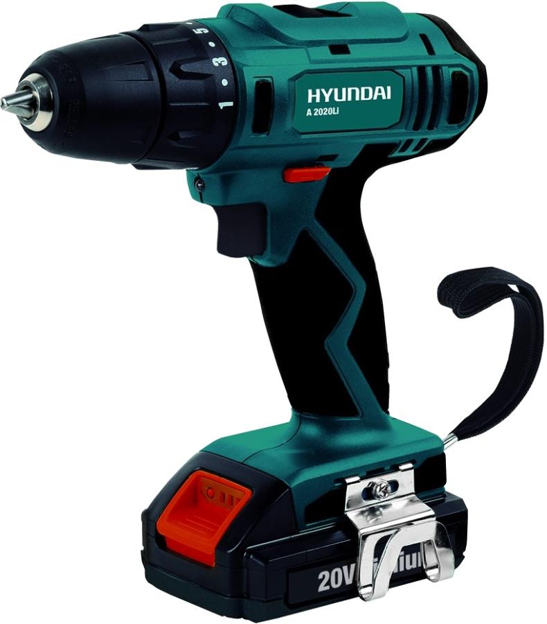 Дрель, Шуруповерт HYUNDAI EXPERT Дрель-шуруповерт A 2020Li { 20 В, 1,5А/ч, 1100 об/мин, БЗП, 35 Нм, 2 аккум, 1.35 кг, кейс }
