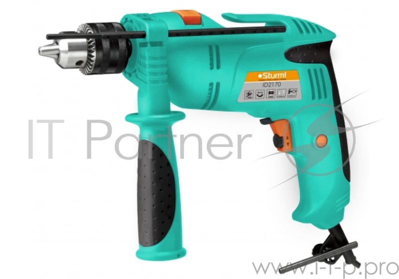 Дрель, Шуруповерт Sturm ID2170 Дрель ударная Sturm, 700 Вт, 0-2800 об/мин, 0-44800 уд/мин, регул обор, патрон 13мм ID2170