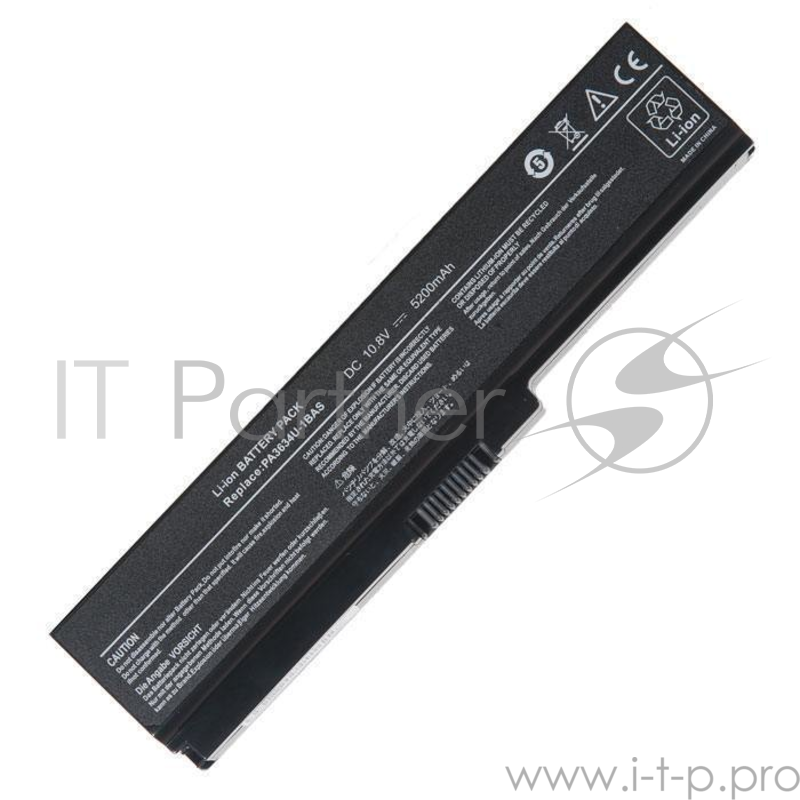 Аккумулятор для Toshiba Satellite L750, 5200mAh