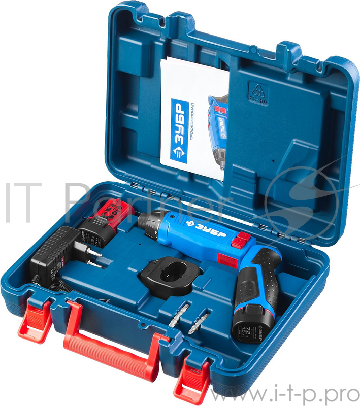 Дрель, Шуруповерт ЗУБР ЗО-7.2-Ли КН Отвертка трансформер ЗО-7.2-Ли КН {аккум, Li-Ion, 7.2 В, 270/870 об/мин, 1,5 а/ч, 2 скорости}