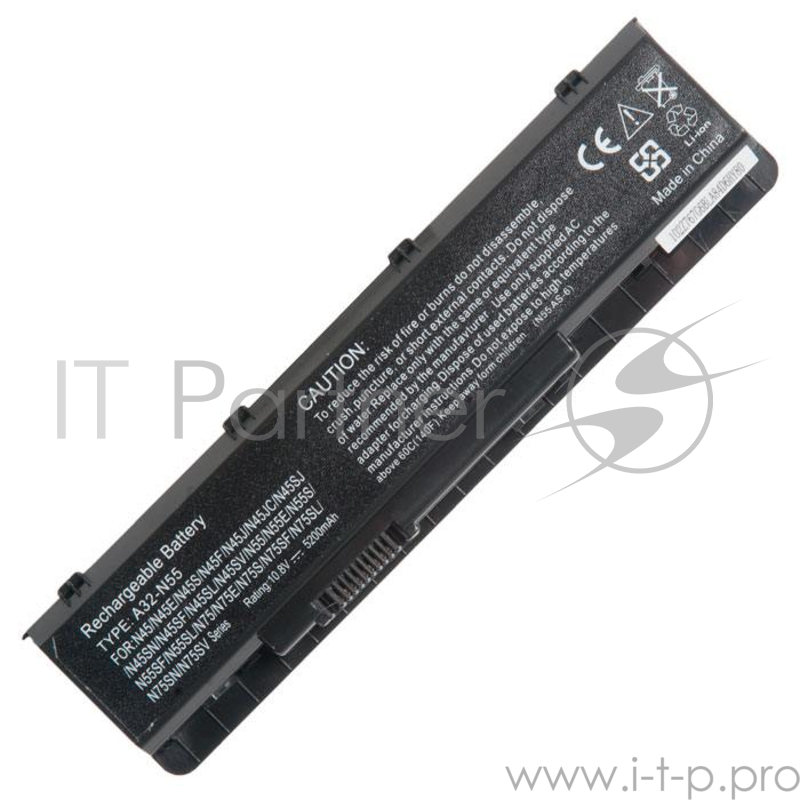 Аккумулятор для Asus N45, N55, N75, 5200mAh, 10.8V